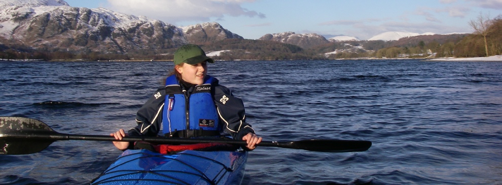 Kayaking is a year round activity in The Lake District.  In your kayak you are enclosed and with a wetsuit and windproof kayaking will keep you nice and warm so that you can enjoy views of Lake District Fells.